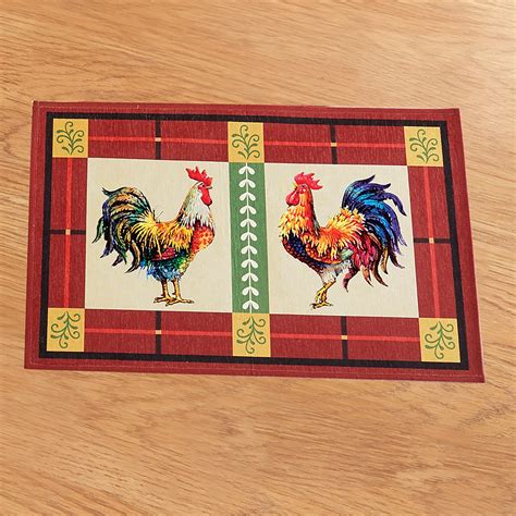 French Country Rooster Accent Rug | Collections Etc.