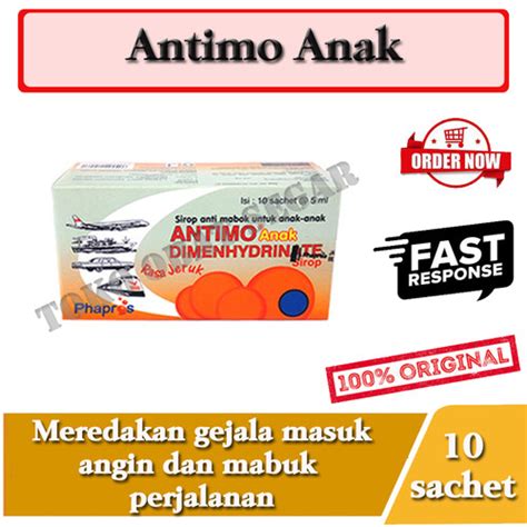 Jual Antimo Anak Sachet Ml Obat Anti Mabuk Kendaraan Anak Anak