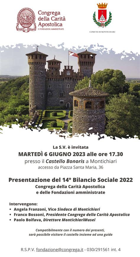 Presentazione Bilancio Sociale Congrega Della Carit Apostolica