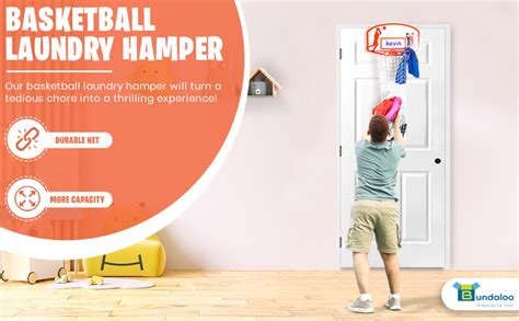 Bundaloo Basketball Laundry Hamper Over The Door 2 In 1 Hanging