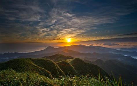 Morning Mountain Sunrise Wallpaper Nature And Landscape Wallpaper