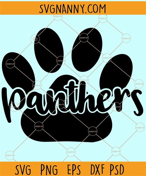 Panthers Svg Paws Svg Panthers Pride Panthers Svg Files Paw Shirt