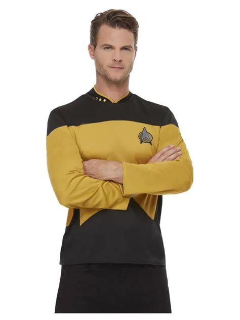 Star Trek The Next Generation Operations Uniform Fancy Dress Costume