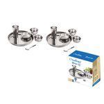 Buy Neelam Stainless Steel Dinner Set Laser Etching Bhojan Online At