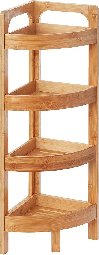 Tier Bamboo Corner Storage Shelf By Trademark Innovations