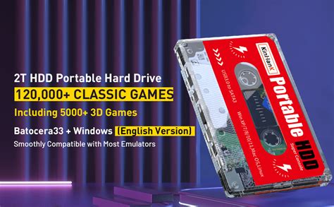 Amazon Kinhank Tb External Hard Drive Retro Game Console With