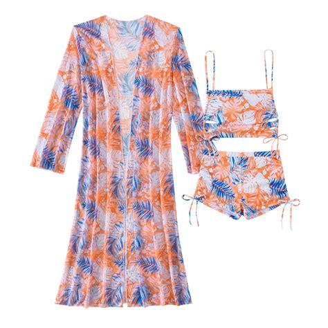 Runfenguu Swimsuit Coverups For Women Plus Size Swimsuitswomen S Printed Bikini Straps