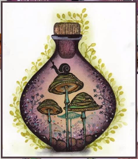 Snailcap Remedy In A Potion Bottle By Tracey Dutton Lavinia Stamps In