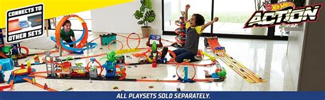 Hot Wheels Track Builder Action Roll Out Raceway Track Set With Lane Racetrack And Toy