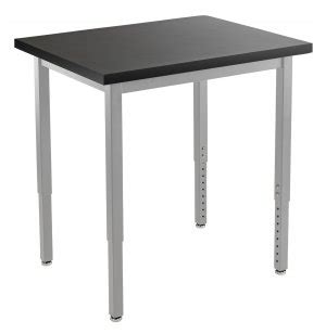 Adjustable Steel Lab Table - Chemical Resistant Top 24x24", Lab Tables