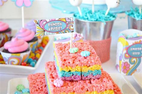 Rainbow Unicorn Birthday Party Ideas | Photo 14 of 19 | Rainbow unicorn ...