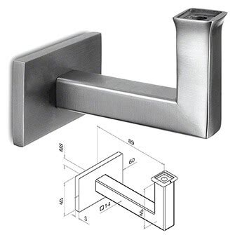 Square Handrail Bracket Flat Plate To Flat S I Group