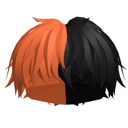 Orange Black Messy Manga Hair Roblox