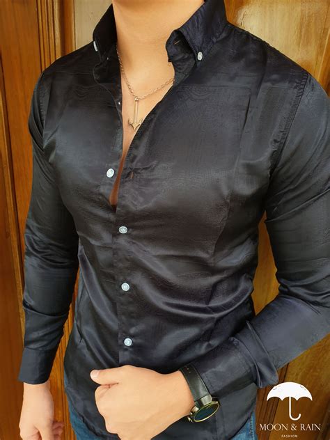 Venta Camisa Negra De Vestir Hombre En Stock