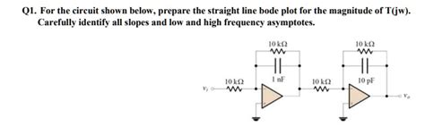 Q1 For The Circuit Shown Below Prepare The Straight Line Bode Plot For