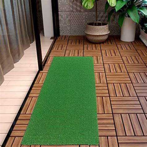 Waterproof Solid Grass Design Indoor Outdoor 2x5 Modern Outdoor