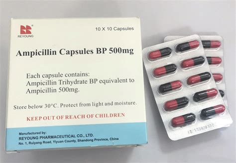 Sensitive Antibiotics Ampicillin Capsules 250mg 500mg China