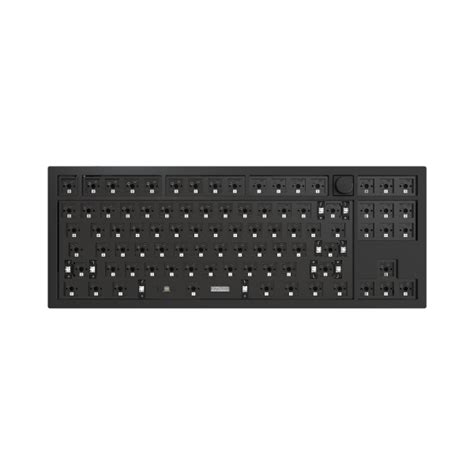 Keychron Q QMK TKL Hot Swappable Mech Knob Keyboard Black Barebone Only KBKCQ B BLACK Zylax