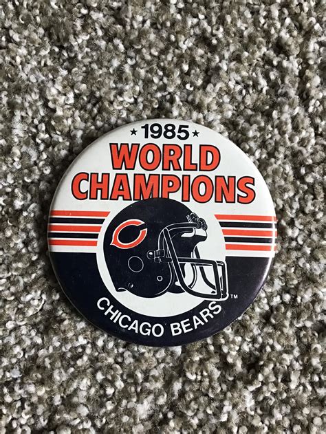 Chicago Bears 1985 Super Bowl Champions Three Inch Pin New Rare Awesome ...