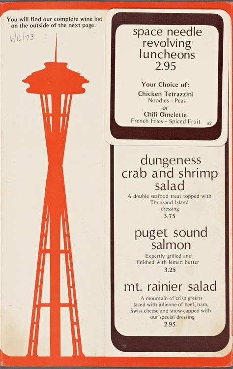 The Space Needle Restaurant Menus Whats On The Menu Spiced Fruit Chili Omelette Dungeness