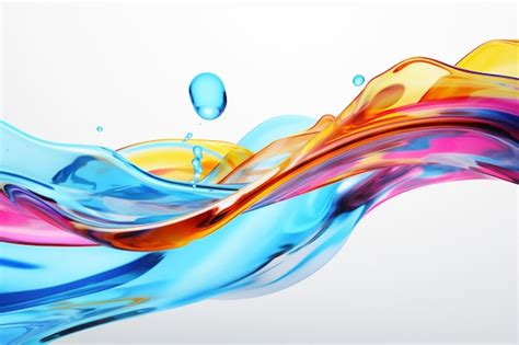 Premium Photo | Colorful abstract water splash curve full of water ...