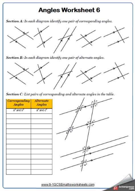 Alternate Angles Worksheets | Practice Questions and Answers | Cazoomy - Worksheets Library