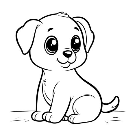 Desenho De Cachorro Kawaii Para Colorir