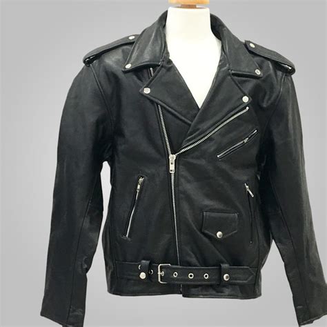 Black Leather Jacket - Black Max 001 - L'Aurore Leather Jacket