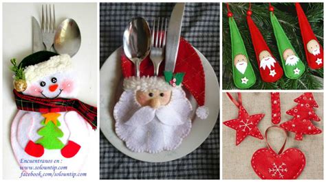 20 ideas de manualidades de Navidad con fieltro ~ Solountip.com