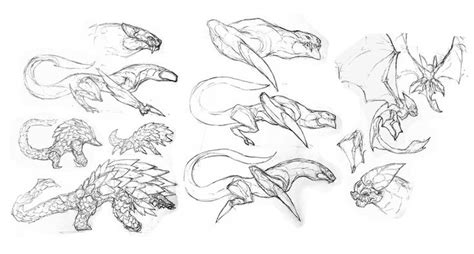 ArtStation - Kaiju and Fauna Sketches | Kaiju, Sketches, Weird creatures