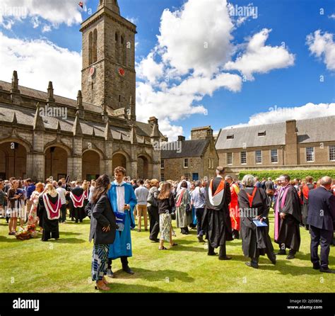 St Andrews University Scotland On Graduation Day St Salvators Quad And