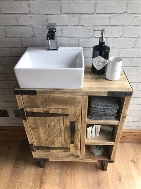 Reclaimed Rustic Industrial Vanity Unit With Sink Etsy Custom