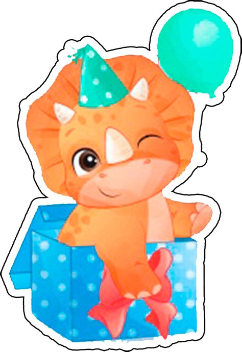 Dinossauro Topo De Bolo Adesivos Fl Mulas Png Caketopper Click