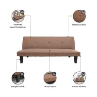 Jual Informa Oakland Sofa Bed Cokelat Terbaru Ruparupa