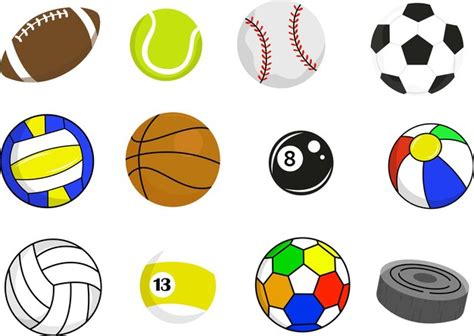 Colecci N De Ilustraciones De Dise O Vectorial De Pelotas Deportivas