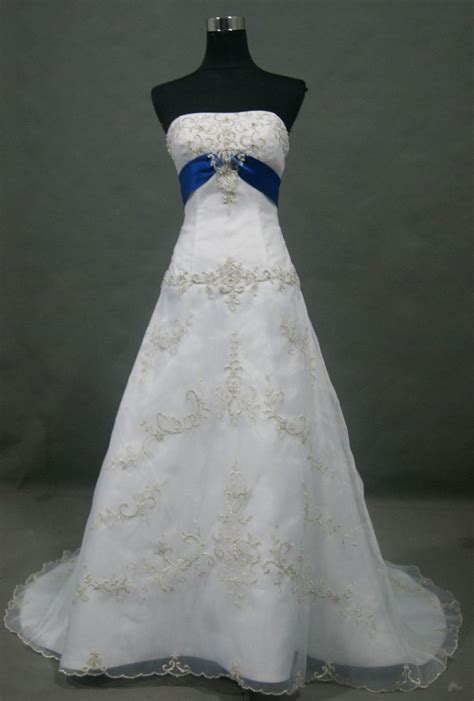 Affordable Wedding Dresses With Blue Sashes My Home