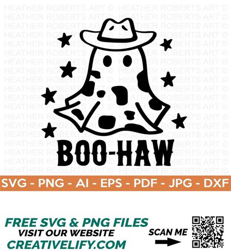 Boo Haw Svg Cowboy Ghost Svg Halloween Svg Halloween Shir Inspire