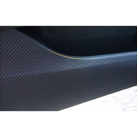 Black Carbon Fiber Inner Door Scratchproof Anti Kick Pad Film