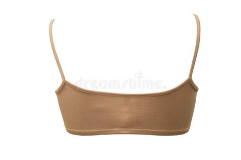 Lingerie Red Bra Isolated On A White Background Back View Women S Beautiful Colored Underwear