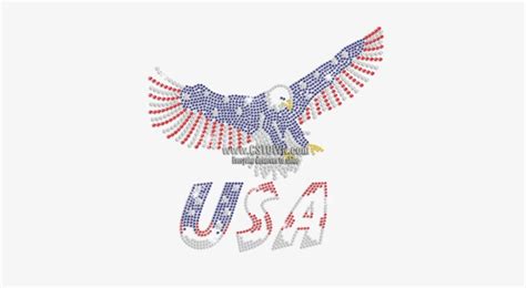 Flying Eagle Bling Usa Iron On Rhinestone Transfer Eagle Free