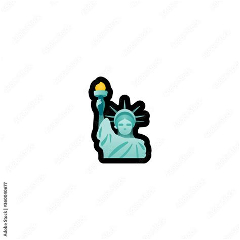 Statue of Liberty Vector Icon. Isolated American Statue Cartoon Style ...