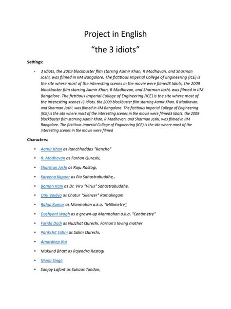 3 Idiots Film Locations at IIM Bangalore | PDF | Cinema Of India