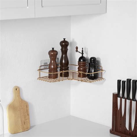 Navaris Shower Shelves Σετ με 2 Μεταλλικά Γωνιακά Ράφια Τοίχου