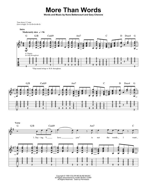 More Than Words Guitar Chords