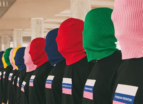 See The Socks T Shirts And Arty Balaclavas From Pussy Riots New Activist Clothing Line