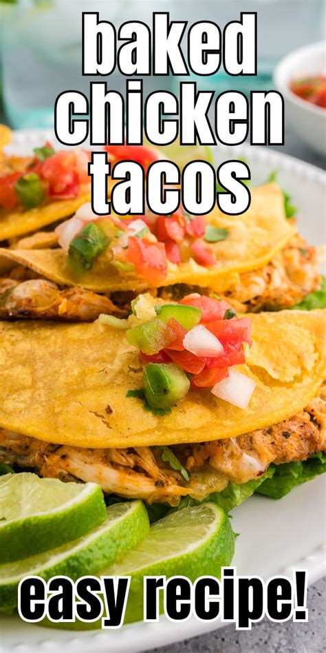 Baked Chicken Tacos In 2024 Baked Chicken Tacos Chicken Tacos Easy Easy Meals