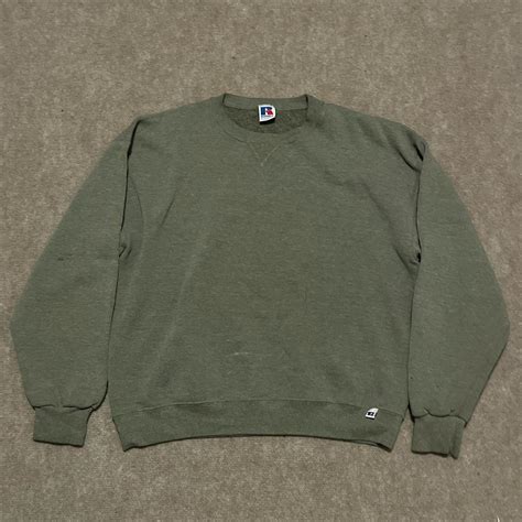 Green Russel Athletic Crewneck Size L Good Depop