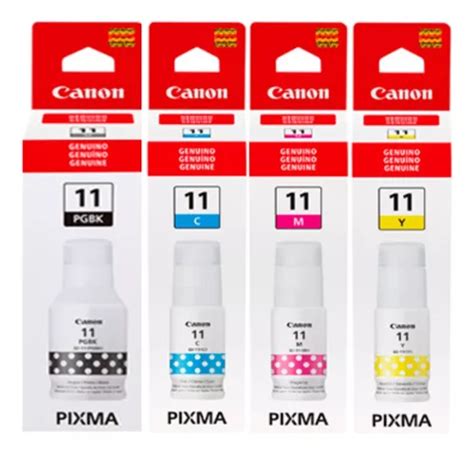 Pack 4 Tintas Original Canon Gi 11 Bk C M Y G2160 G3160 Cuotas Sin