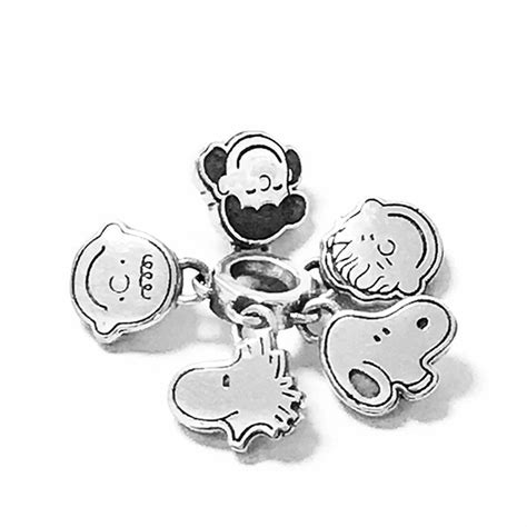 Snoopy 925 Sterling Silver Pandora Fit Charm Etsy