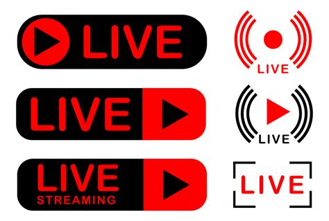 Live Streaming Icon Black and Red Colour Graphic by zie project ...